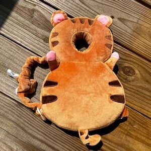 Infant Baby Toddler head protective pillow Plush Tiger with straps